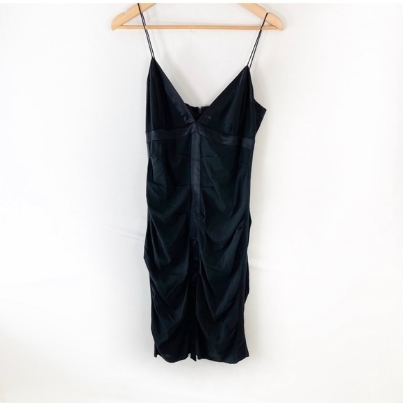 Nicole Miller Silk Black Midi Dress size 10 - Picture 2 of 7